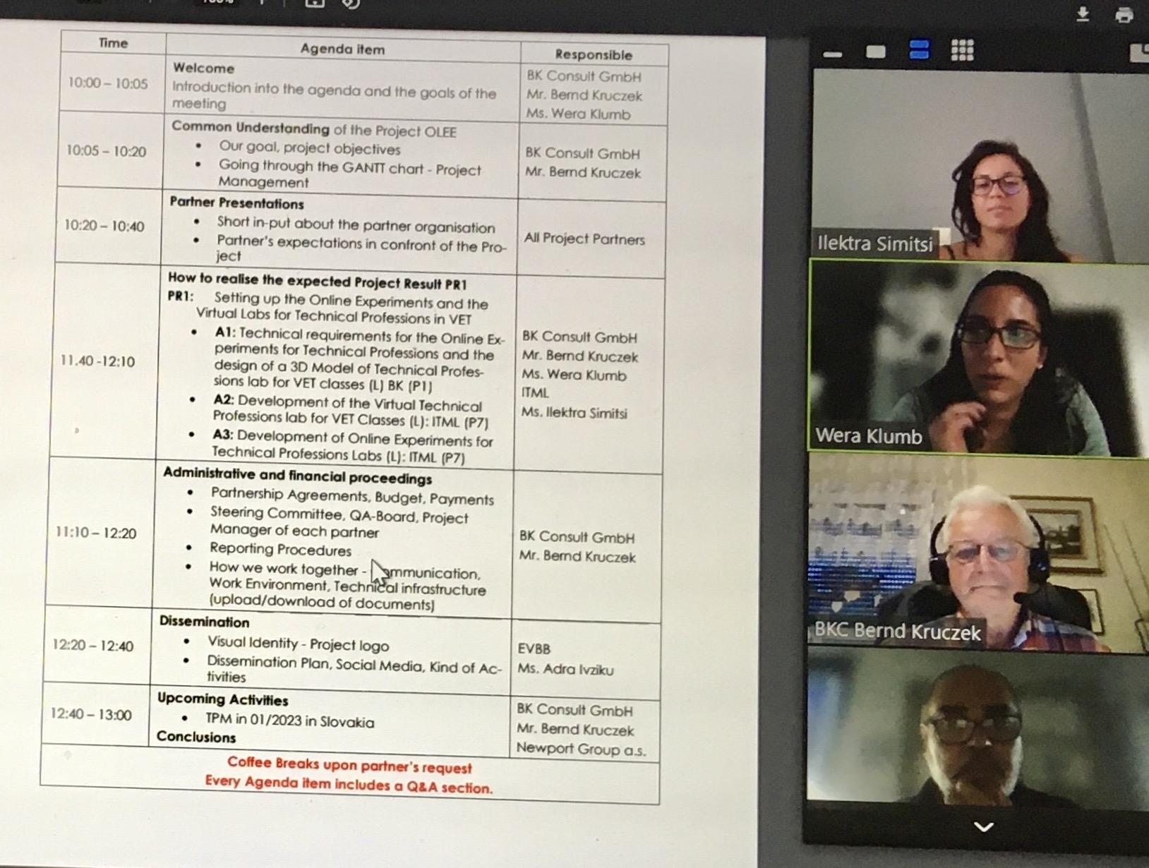 OLEE Erasmus Project Kick-off meeting